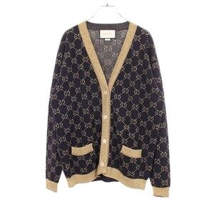 Gucci Gg Cotton Glitter Cardigan Top #373751G10B